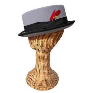 BAILEY DYNAFELT STINGY PORK PIE GRAY FUR FELT HAT. ** SOLD **